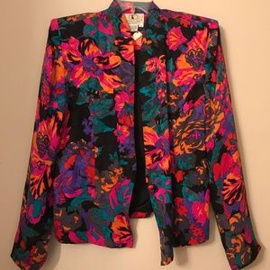 Flora Kung Silk Ladies 80s Jacket with Tag Size 10